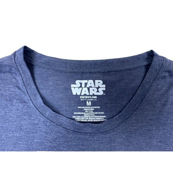 Star Wars Mandalorian Baby Yoda Gray Long Sleeve Shirt Size M - Picture 5 of 7